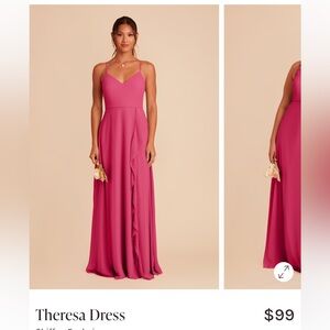 Birdy Grey Theresa Dress Chiffon Fuchsia